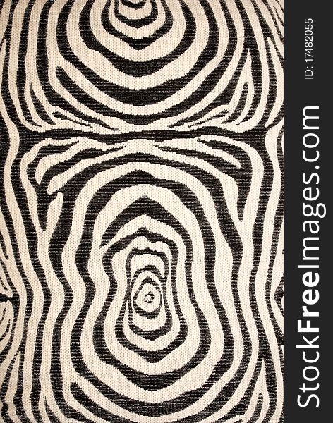 Fabric With Zebra Pattern