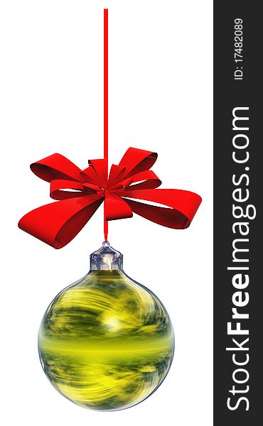 High resolution Christmas ornament isolated