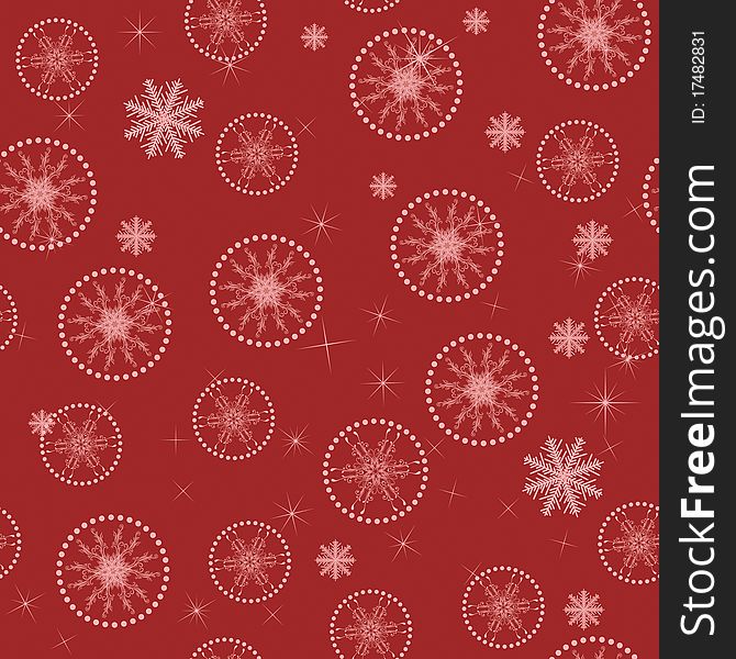 Abstract Christmas red seamless with snowflakes. Abstract Christmas red seamless with snowflakes