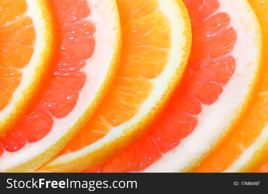 Mellow and juicy orange and grapefruit. Mellow and juicy orange and grapefruit