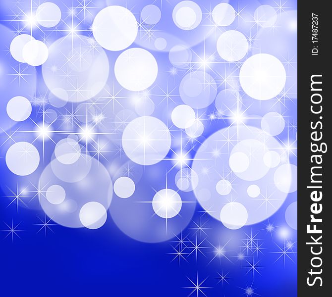 Abstract christmas background with stars and snowflakes.