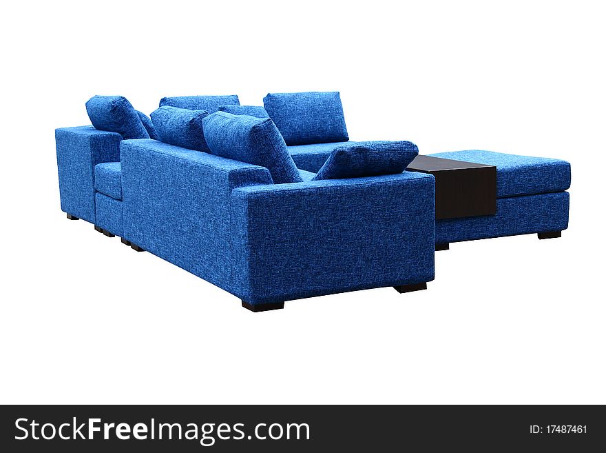 Blue sofa combination, modern style