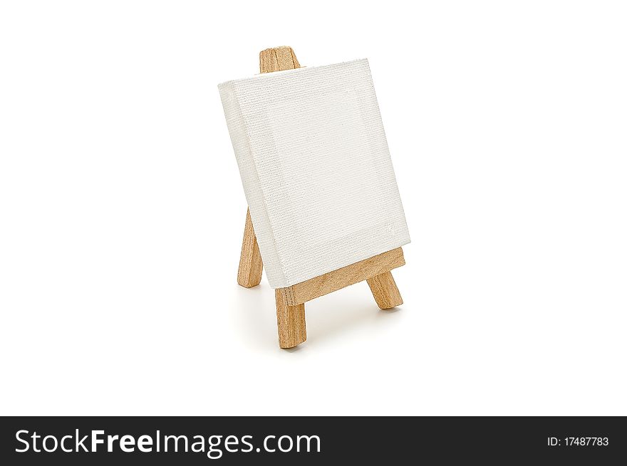 White canvas on a tablet on a white background