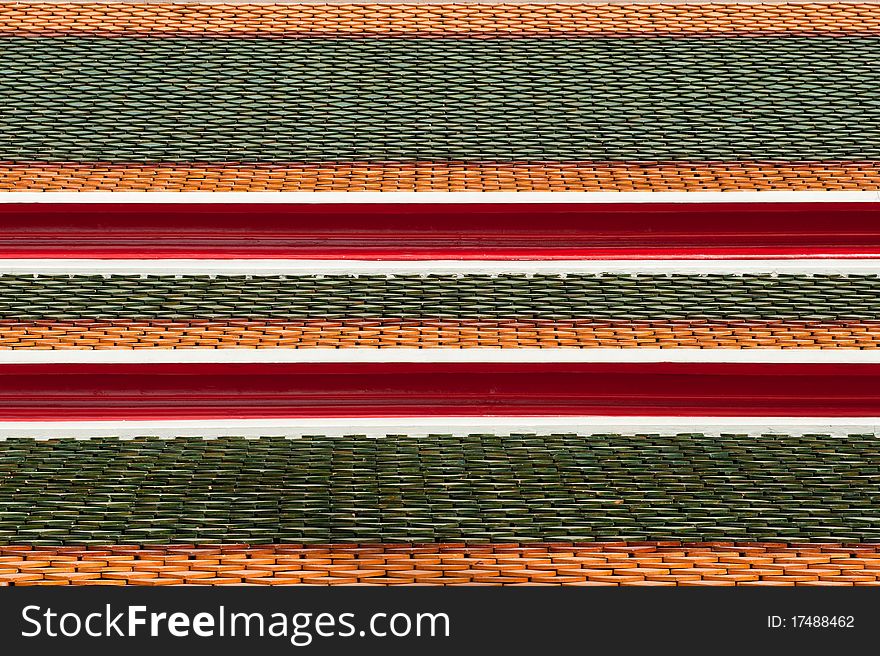 Roof Of A Temple In Bangkok