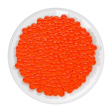 Red Caviar In Porcelain Plate On White Background. Stock Photography