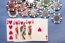 Poker Royal Flush Royalty Free Stock Photo Poker Royal Flush Royalty Free Stock Photo