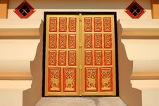 Door Of Wat Lao Stock Photos