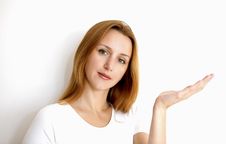 Woman Holds Something Royalty Free Stock Images Woman Holds Something Royalty Free Stock Images