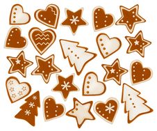 Collection Of Gingerbread Cookies. Stock Images Collection Of Gingerbread Cookies. Stock Images