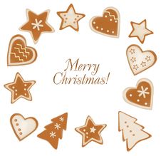 Collection Of Gingerbread Cookies. Royalty Free Stock Photos Collection Of Gingerbread Cookies. Royalty Free Stock Photos