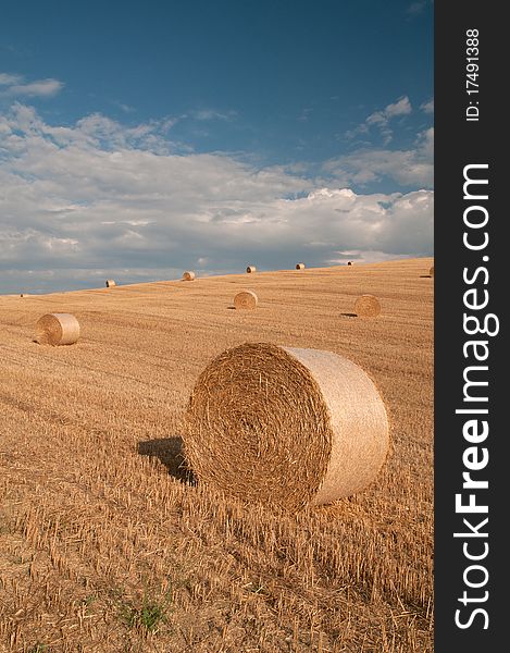 Hay Bales And Sky