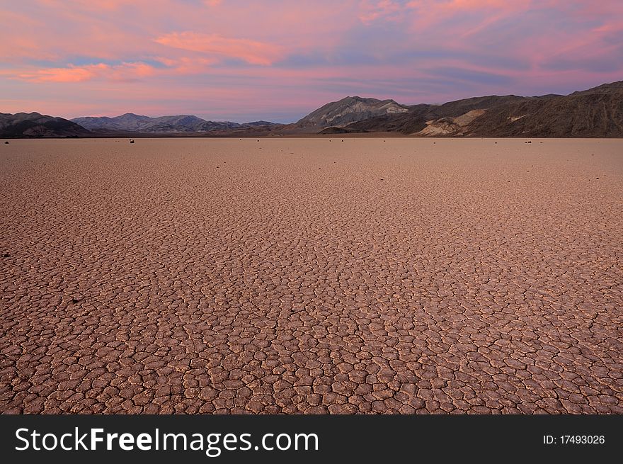 The Racetrack Playa in Death Valley National Park, California