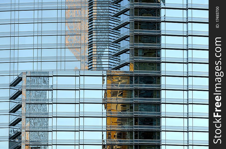 Closeup of a modern glass office building. Closeup of a modern glass office building