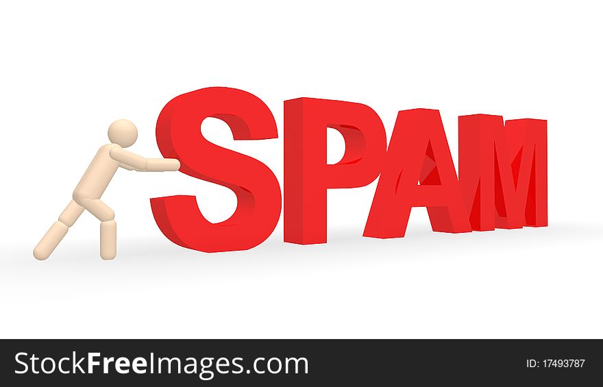 Spam concept in 3D style