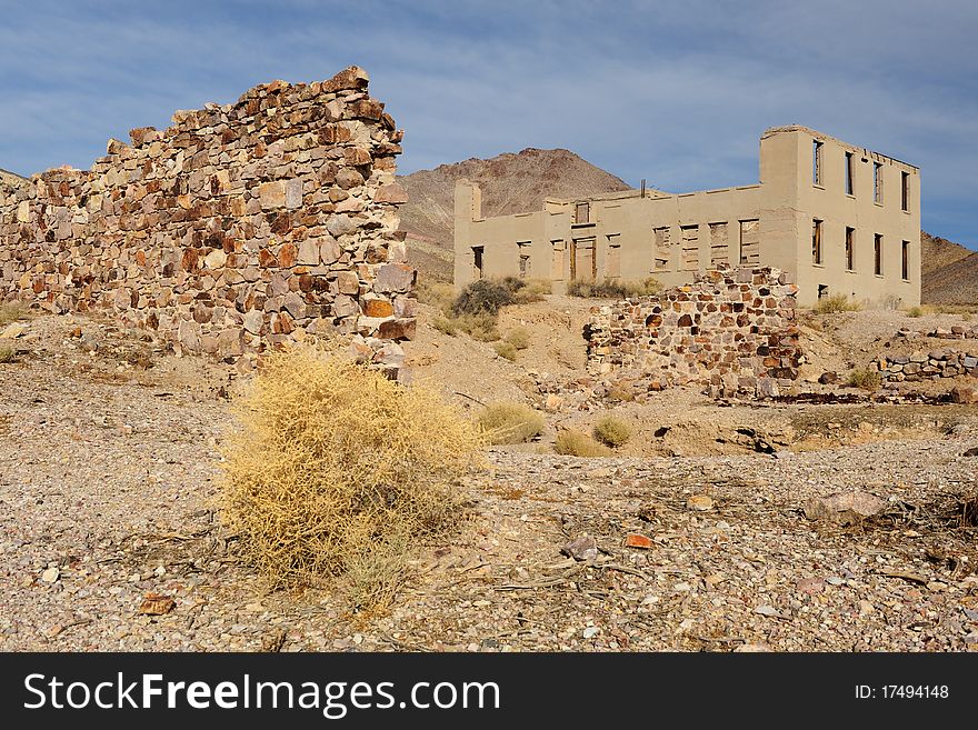 Deserted school building at the Rhyolite ghost town in Death Valley National Park, Nevada