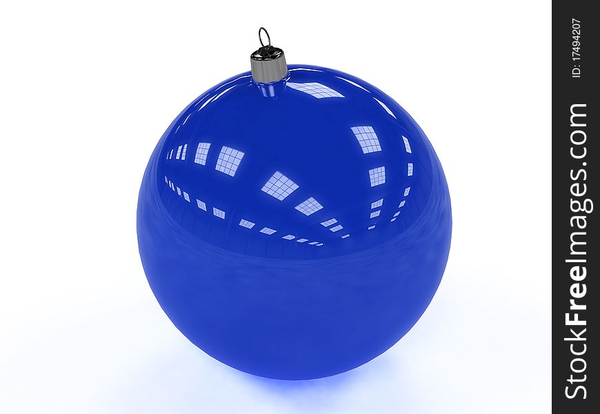 Blue Christmas toy in a ball