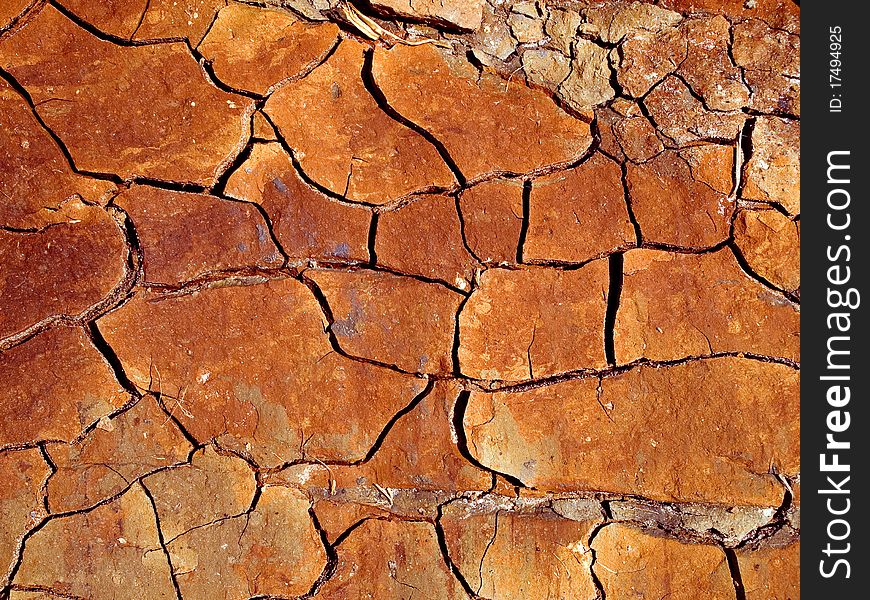 Chapped ground surface closeup background. Chapped ground surface closeup background.