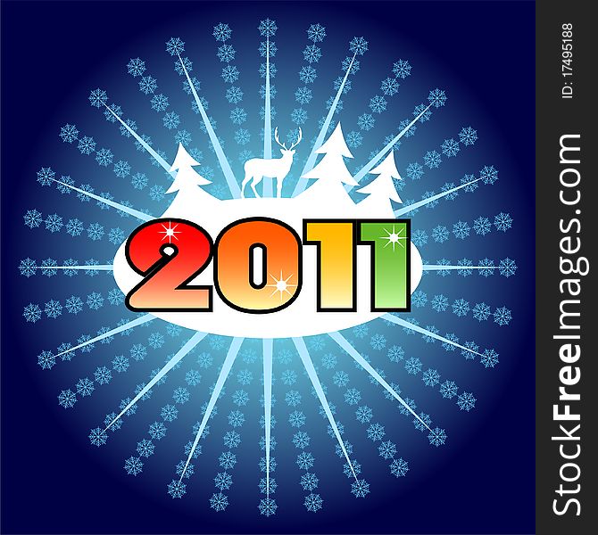 Happy new year 2011. Vector illustration