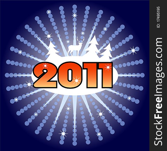 Happy new year 2011. Vector illustration