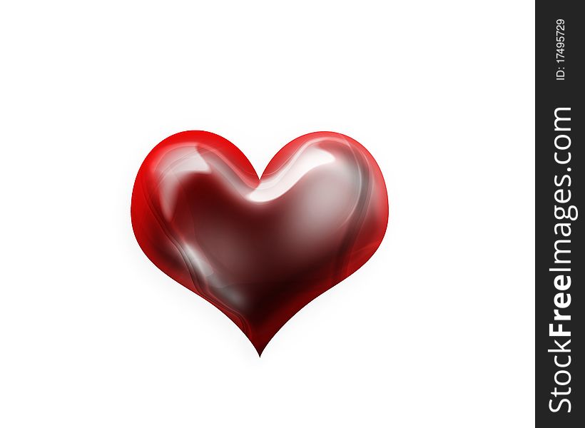 A image of a Beautiful Heart isolated on white