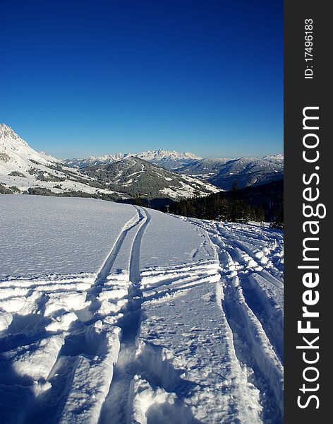 Winter wonderland in the Alps. Winter wonderland in the Alps