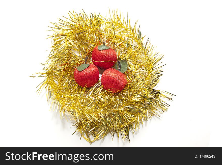 Christmas ornament with apples