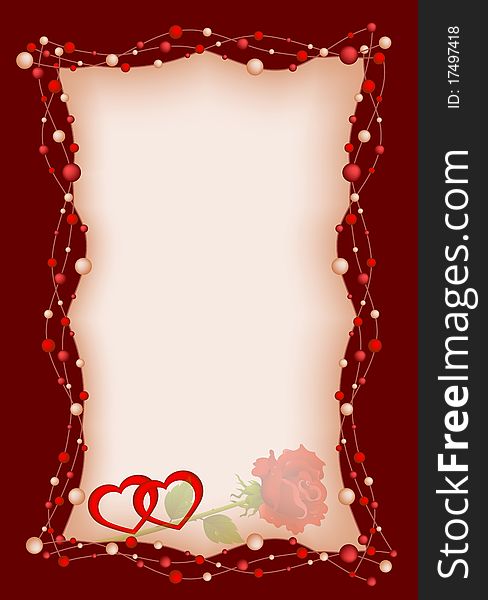 Background by the Valentine's day with red roses