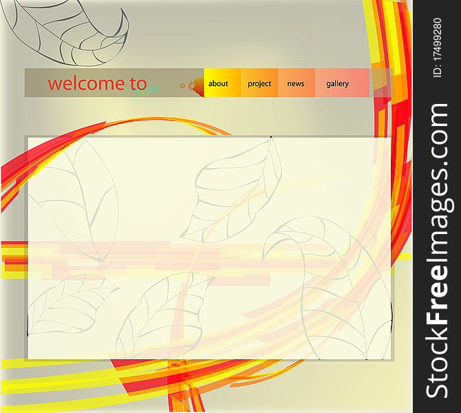 Colorful website template. Universal template for greeting card, web page, background