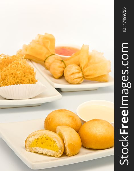 Fried Food In  Dim Sum Restaurant