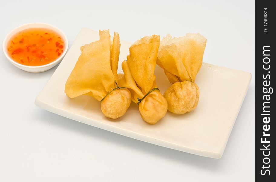 Toong-Thong (1 kind of spring rolls). Toong-Thong (1 kind of spring rolls)