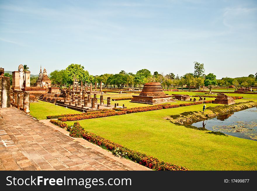 The Buddha status of Sukkothai historical park at sukothai province,Thailand. The Buddha status of Sukkothai historical park at sukothai province,Thailand