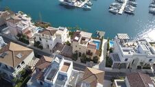 Aerial View Of The New Houses In Marina, Limassol, Cyprus 2019 Stock Photo