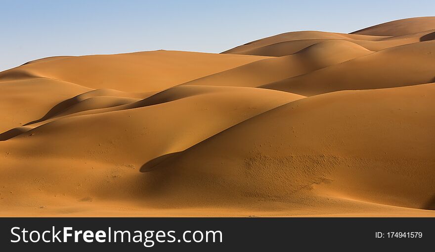 Beautiful sand dunes of Abu Dhabi western region Desert. Beautiful sand dunes of Abu Dhabi western region Desert