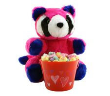 Valentine S Day Bear With Candy Hearts Royalty Free Stock Photography Valentine S Day Bear With Candy Hearts Royalty Free Stock Photography