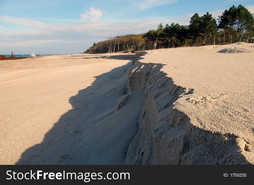 Sand beach formation, interesting texture
