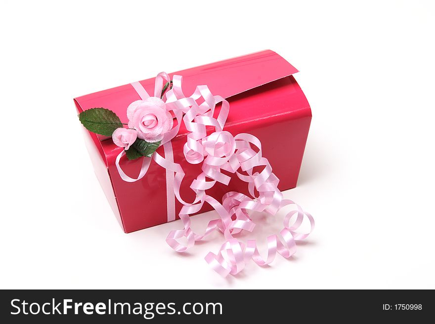 Pink box with delicious chocolates. Pink box with delicious chocolates