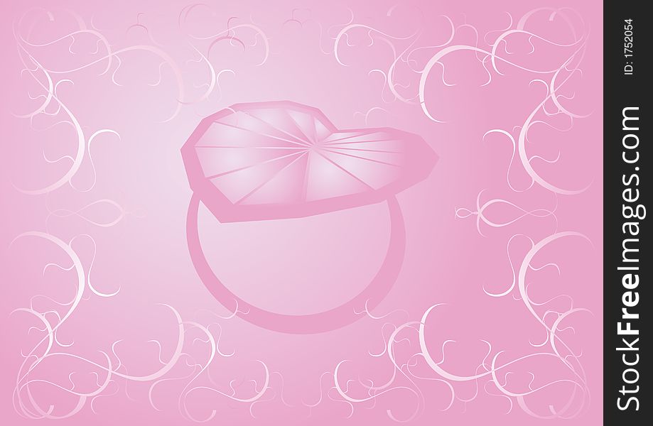 Heart ring background (special design for Valentine's Day)