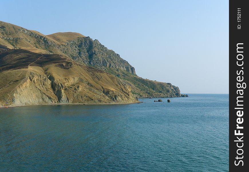 Bay at evening in Crimea