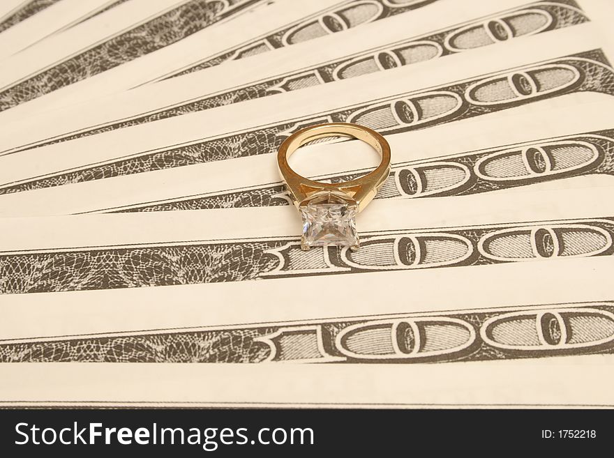 Engagement Ring On Money