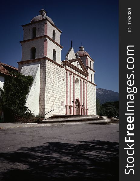 Photo of the famous church in Santa Barbara California. This is a landmark and often used for weddings. Photo of the famous church in Santa Barbara California. This is a landmark and often used for weddings.