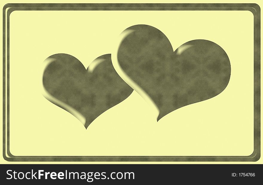 Two hearts valentines background illustration. Two hearts valentines background illustration