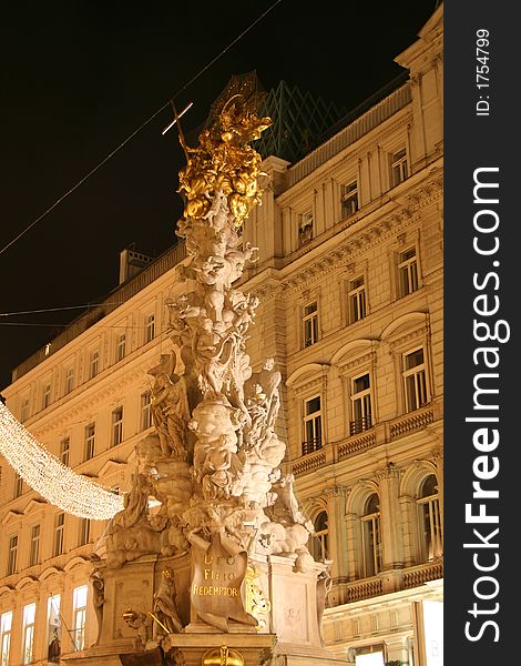 Monument from wien by night