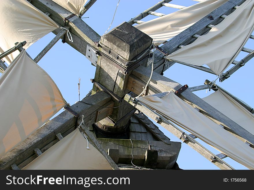 Close-up Of The Vanes Of A Windmill