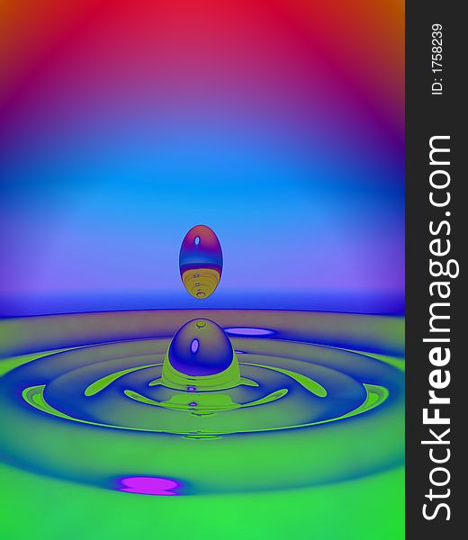 A computer created image of a liquid ripple. A computer created image of a liquid ripple.