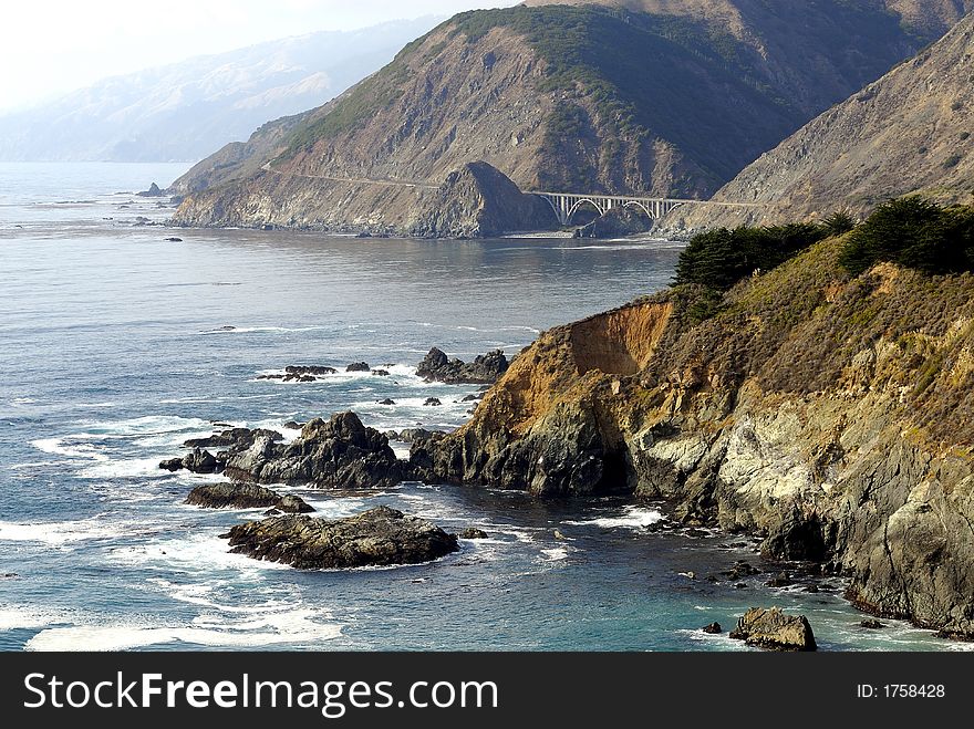 Pacific coastline at Big Sur, California. Pacific coastline at Big Sur, California