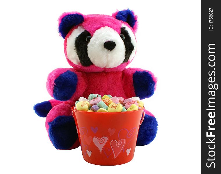 Valentine S Day Bear With Candy Hearts