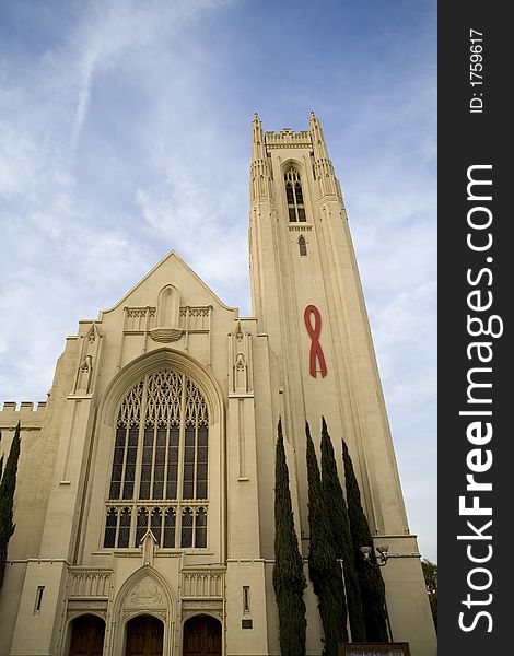 Old church over looking hollywood