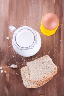 Breakfast With Fresh Bread Royalty Free Stock Photo Breakfast With Fresh Bread Royalty Free Stock Photo