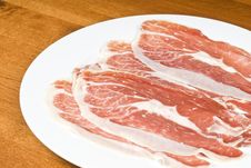Spanish Cured Ham On A White Plate Stock Photo Spanish Cured Ham On A White Plate Stock Photo