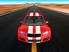 Red Sports Car - 3D Render Stock Photos